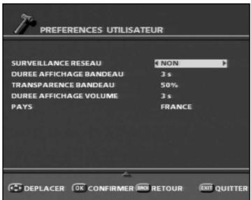 SAGEM PVR6200T - 6-1-3 Preférences utiliser - 4