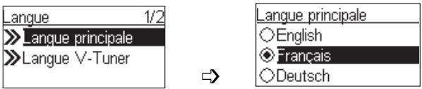 SAGEM WEB TUNER 500 - Choix de la langue principale (Web Tuner): - 1