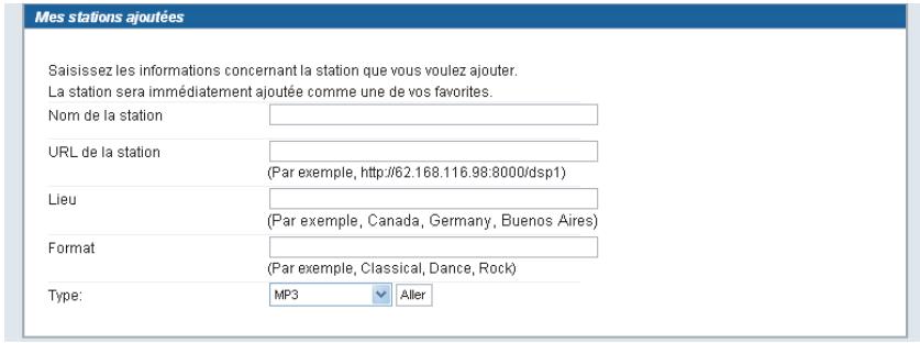 SAGEM WEB TUNER 500 - Ajouter d'autres stations Radio - 2