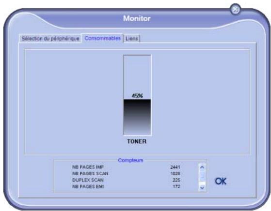 SAGEM AGORIS M943DN - Afficher l'état des consommables - 1