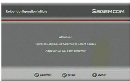 SAGEM DS87 - Retour à la configuration initiale - 1