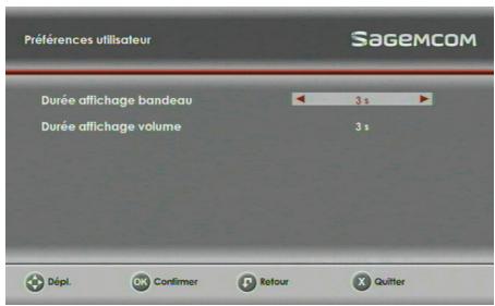 SAGEM DS87 - Preférences utilisateur - 1