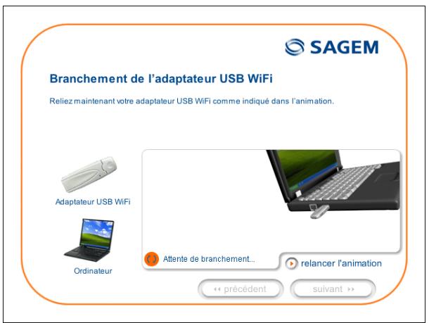 SAGEM FAST 2400 - Adaptateur USB Wi-Fi - 8