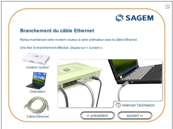 SAGEM FAST 2400 - Installation et configuration de votre Routeur à la carte réseau de votre ordinateur (Ethernet) - 4