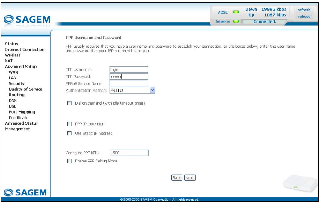 SAGEM FAST 2400 - PPP over Ethernet (PPPoE) - 1