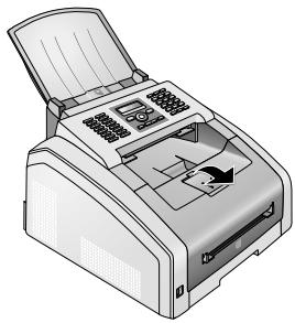 SAGEM FAX 4565 - Sortir le bac de sortie du papier - 1