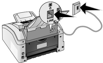SAGEM LPF 5125 - Raccorder le cable téléphonique - 1