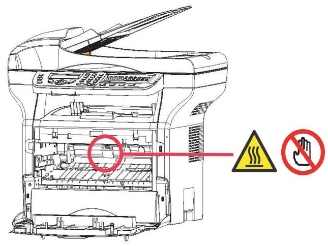 SAGEM MF 5461 - Position des étiquettes de sécurité sur la machine - 1