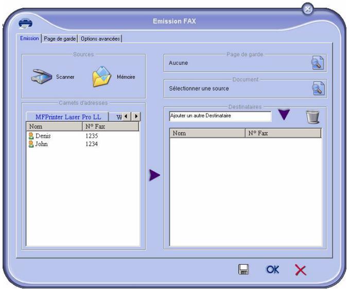 SAGEM MF 5461 - Envoyer une télécopie depuis une application - 2