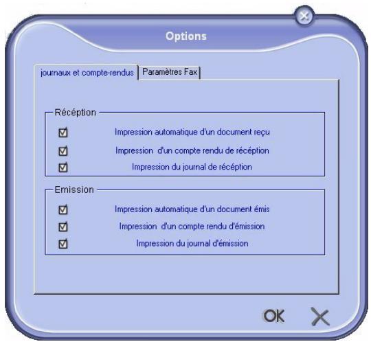 SAGEM MF 5461 - Description de l'onglet journaux et comptes-rendus - 1