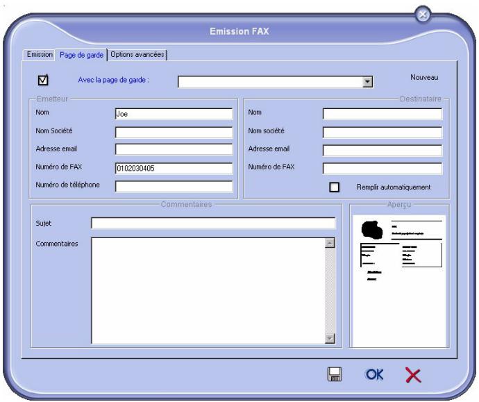 SAGEM MF 5461 - Création d'une page de garde - 5