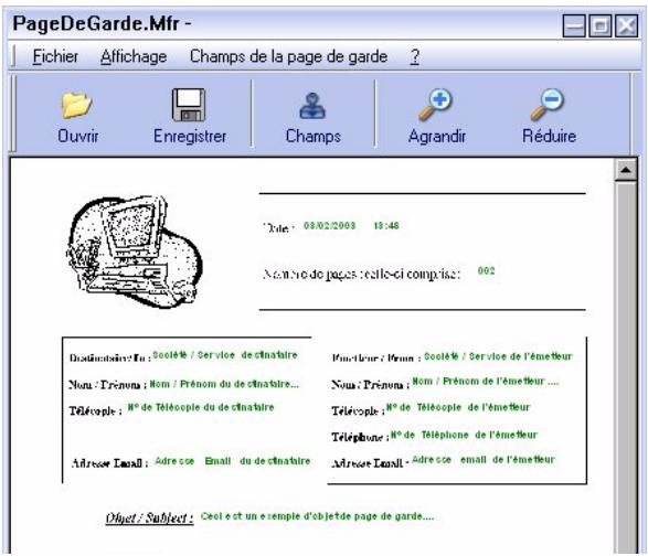 SAGEM MF 5461 - Création d'une page de garde - 2