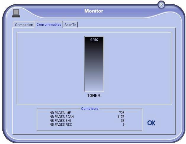 SAGEM MF 5461 - Visualiser l'état du consommable - 1