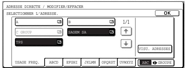SAGEM MF 9500 - Modification et effacement de touches de GROUPE - 4
