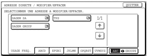 SAGEM MF 9500 - Modification et effacement de touches de GROUPE - 2