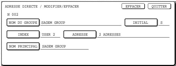 SAGEM MF 9500 - Modification et effacement de touches de GROUPE - 3