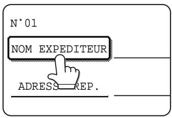 SAGEM MF 9500 - Preenregistrement des coordonnees d'un expediteur - 3
