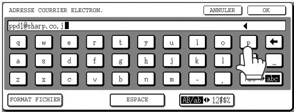 SAGEM MF 9500 - Utilisation de la fonction numeriser enmessage e-mail (SAISIE manuelle et diffusion multi-destinataires) - 2