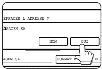 SAGEM MF 9500 - Effleurez la touche OUI. - 1