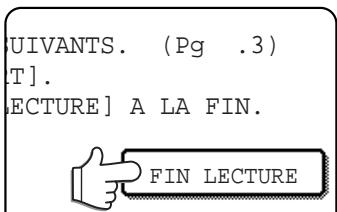 SAGEM MF 9500 - Une fois la dernière page numérisée, effleurez la touche fin lecture - 1