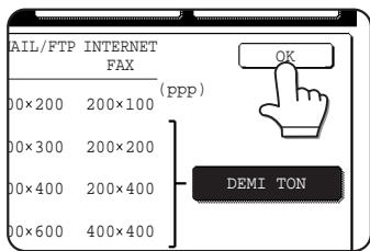 SAGEM MF 9500 - Effleurez la touche OK. - 1