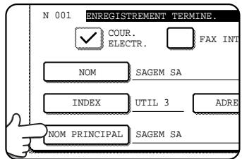 SAGEM MF 9500 - Vérifiez le nom de la touche d'accès rapide. - 1