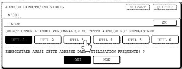 SAGEM MF 9500 - Effleurez la touche de l'un des index. - 1