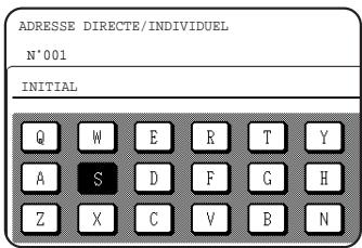 SAGEM MF 9500 - Effleurez la touche d'une lettre de l'alphabet. - 1