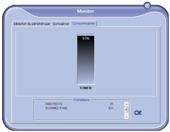SAGEM MFD 6020 - Afficher l'état des consommables - 1