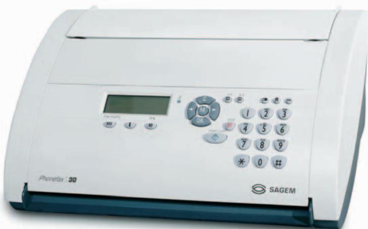 SAGEM PHONEFAX 30 - SAGEM Phonefax 30 Fax papier normal et copieur d'appoint - 1