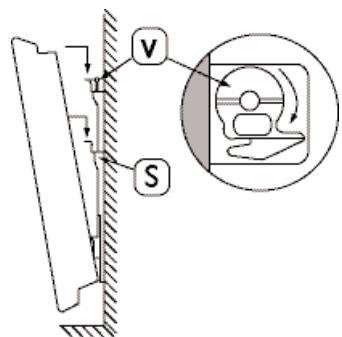 SAUTER NOX - 2-3) Verrouiller l'appareil sur son support mural - 1