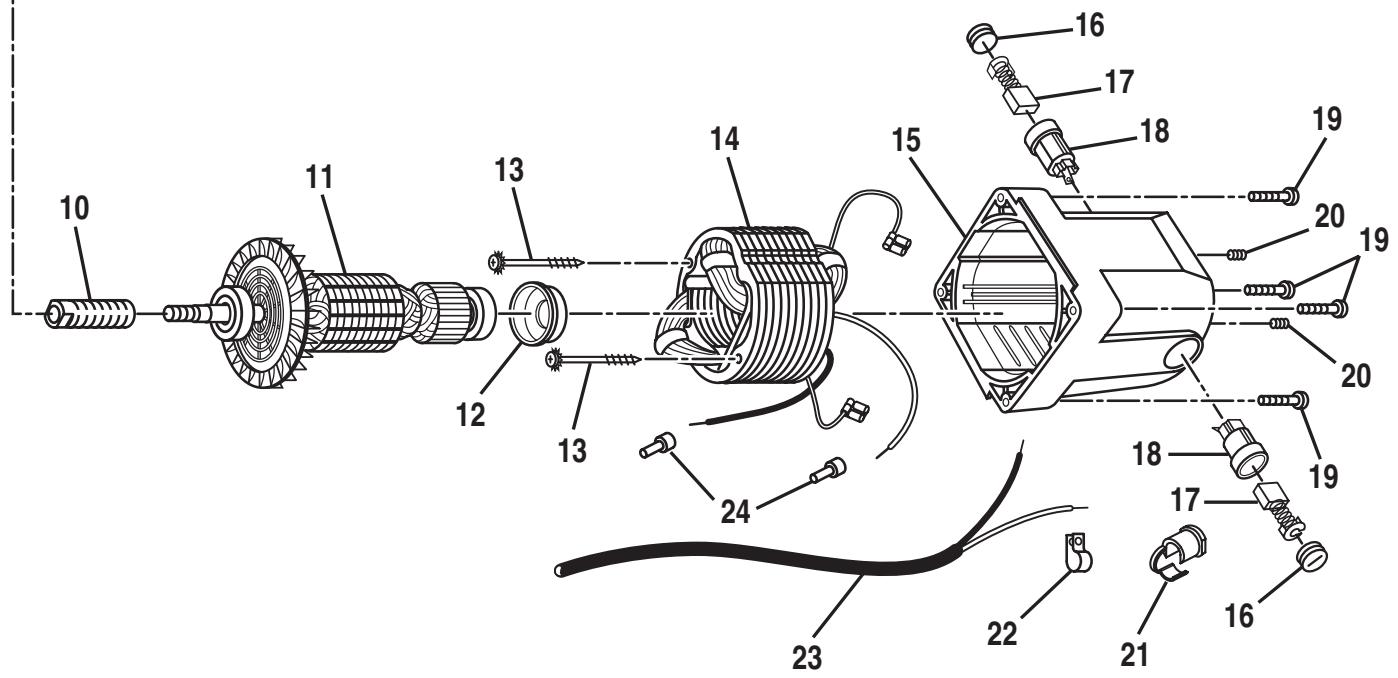 RYOBI BT3100-1 - FIGURE 61: MONTAGE DE MOTEUR - 2