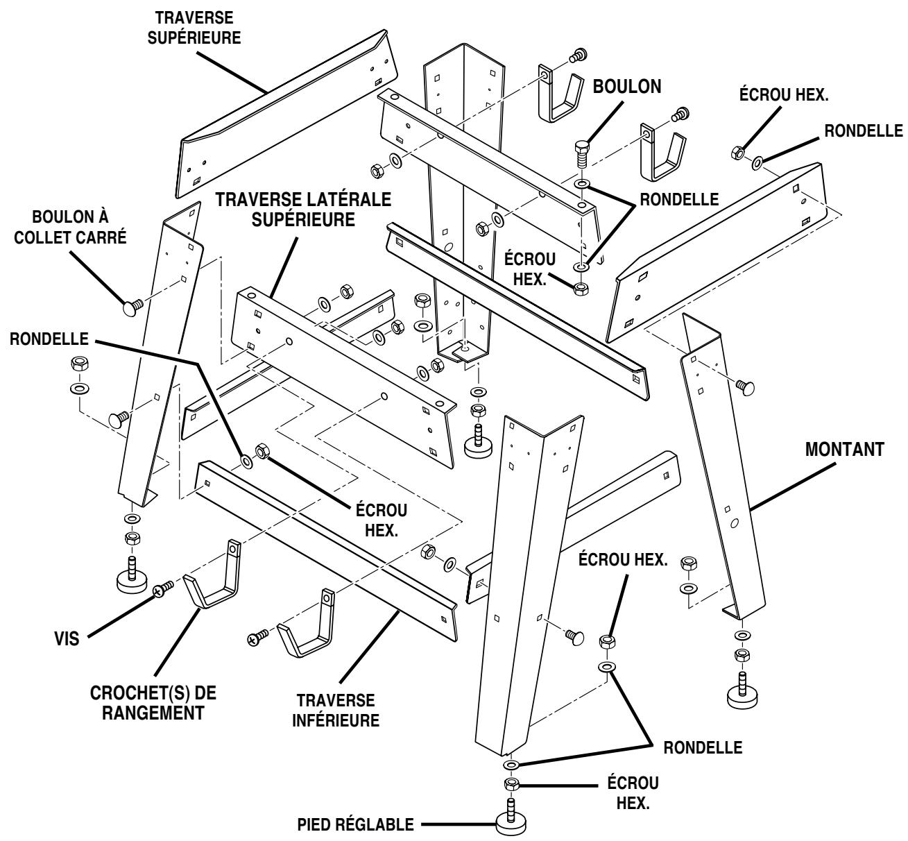 RYOBI BT3100-1 - ASSEMBLAGE DU SUPPORT EN ACIER - 1