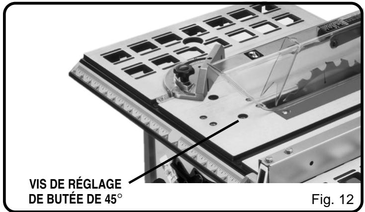 RYOBI BTS10 - RéGLAGE DE LA BUTÉE DE 45^ - 1