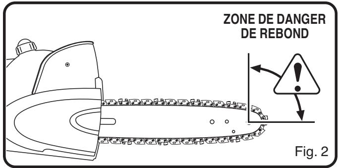 ZONE DE DANGER DE REBOND Fig. 2