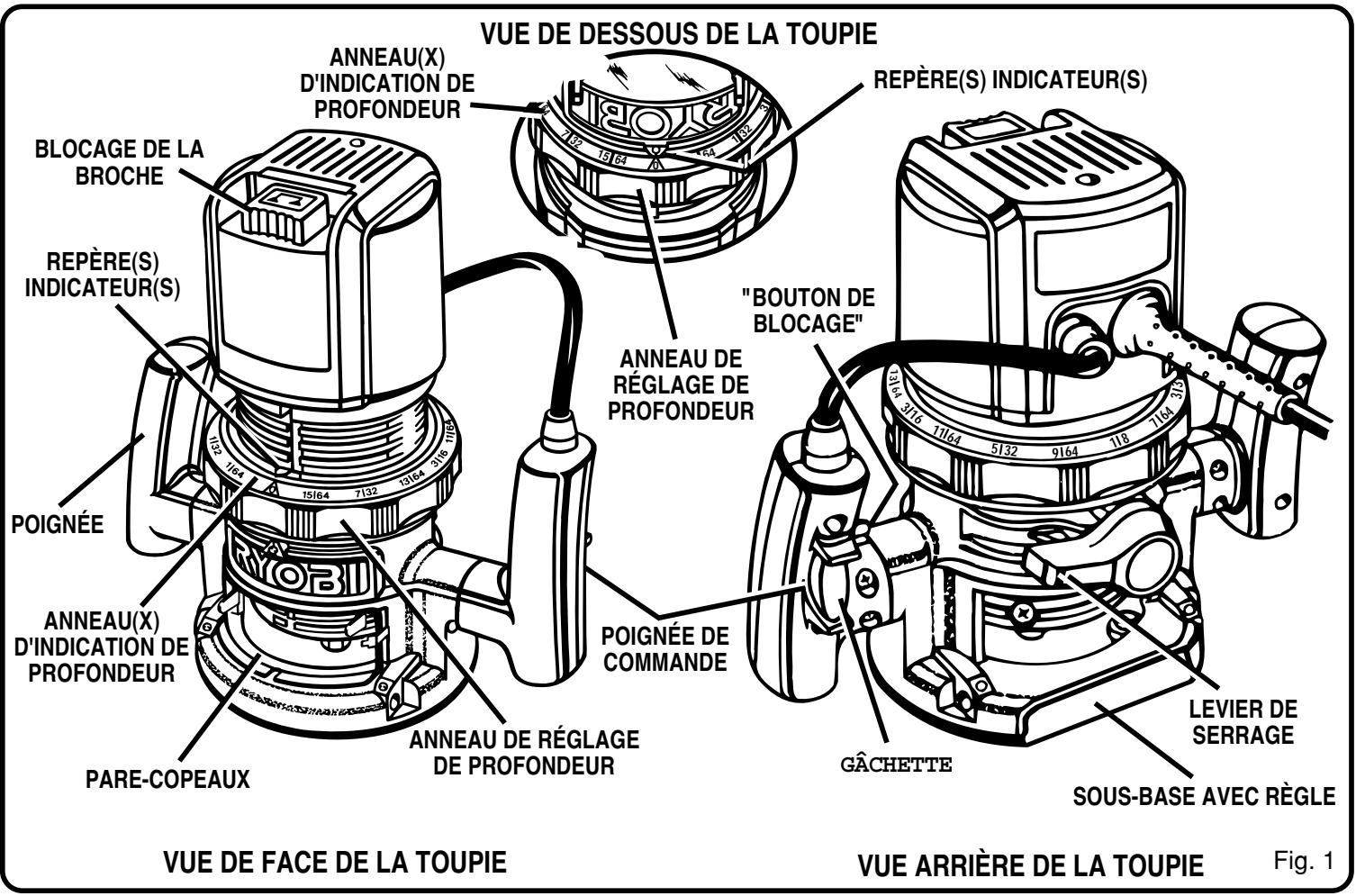 RYOBI R165 - "BOUTON DE BLOCAGE" - 1