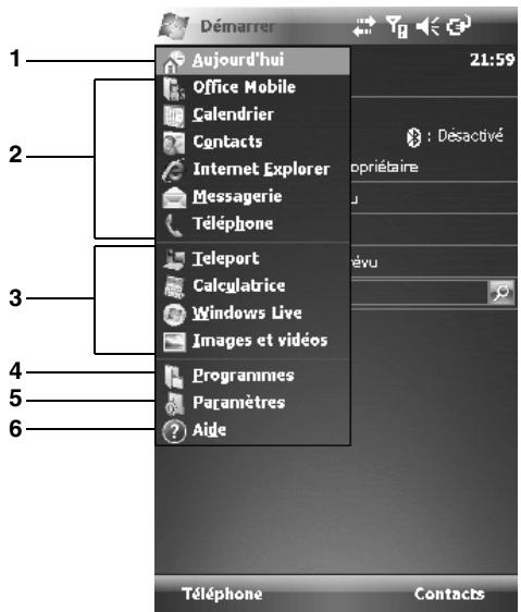 TOSHIBA G900 - Menu démarrer - 2