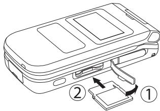 TOSHIBA TS808 - Insertion et retrait de la carte mémoire - 1