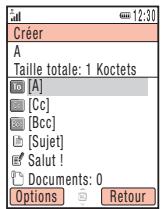 TOSHIBA TS808 - Création & Envoi d'un email - 1