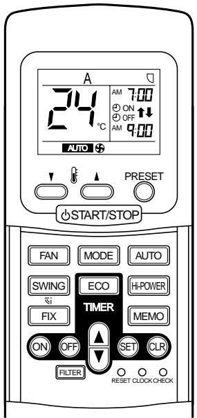 TOSHIBA RAS-M18YAV-E - Clock display - 1