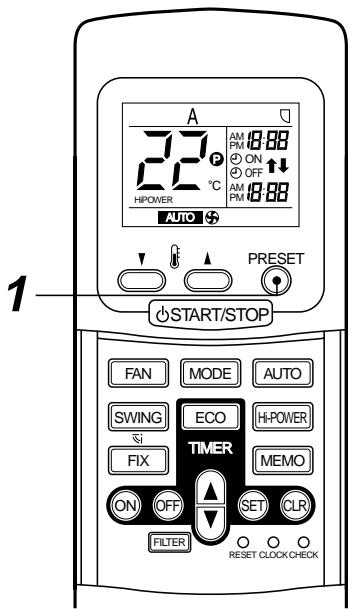 TOSHIBA RAS-M18YAV-E - PRESET button - 1