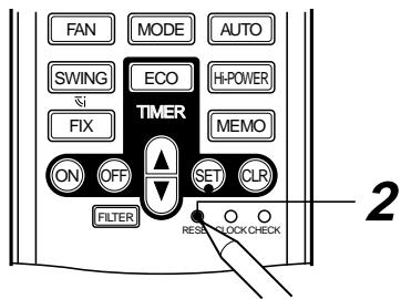 TOSHIBA RAS-M18YAV-E - Clock adjusting - 1