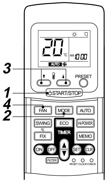 TOSHIBA RAS-M18YAV-E - Touche marche/arrêt (start/stop) - 1
