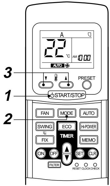 TOSHIBA RAS-M18YAV-E - Marche/arrêt (start/stop) - 1
