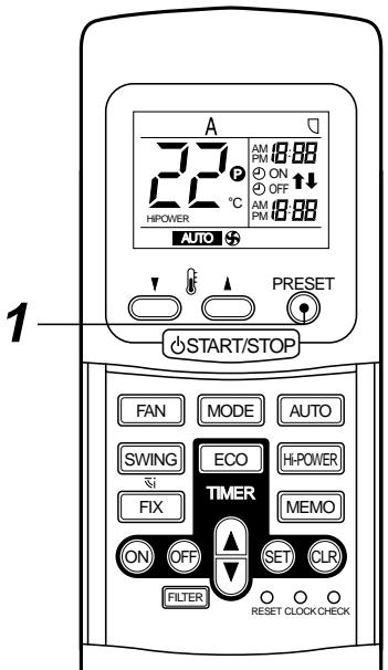 TOSHIBA RAS-M18YAV-E - Touche PROGRAMMATION (PRESET) - 1