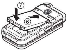 SHARP 703SH - Insertion de la carte SIM et de la batterie - 3