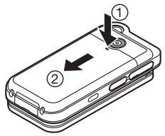 SHARP 703SH - Insertion de la carte SIM et de la batterie - 1