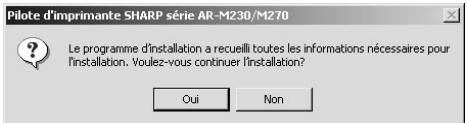 SHARP AR-M276 - Cliquer sur le bouton "Oui". - 1