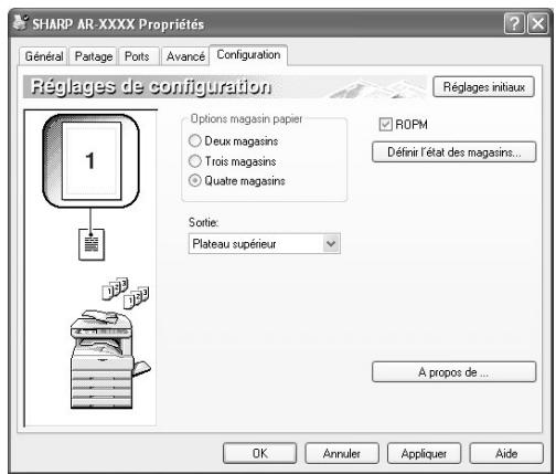 SHARP AR-M276 - CONFIGURATION DU PILOTEDIMPRIMANTE - 1