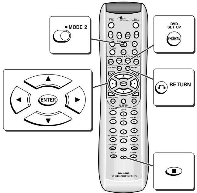 SHARP SD-PX2 - Changing the initial setting of DVD - 1